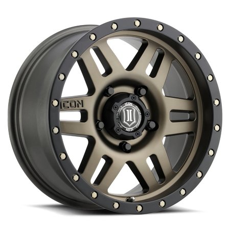 ICON VEHICLE DYNAMICS 17 X 8.5 SIX SPEED 5 X 150 5.75INBP 25MM OFFSET- BRONZE 1417855557BR